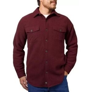 Freedom Foundry Men's Red Sherpa Lined Shirt Jac
